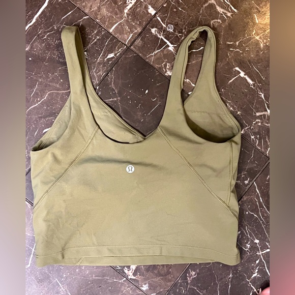 EUC Olive green lululemon align tank top 8 - Picture 3 of 4